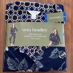 Vera Bradley Navy Floral Pajama Set